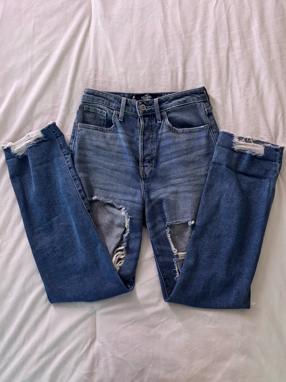 Hollister Washed Ultra High Rise Straight Jeans
